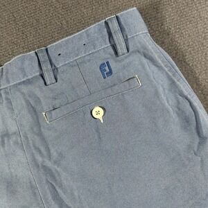 Footjoy FJ Shorts Mens 30‎ Blue Flat Front Chino Golf Performance Nylon